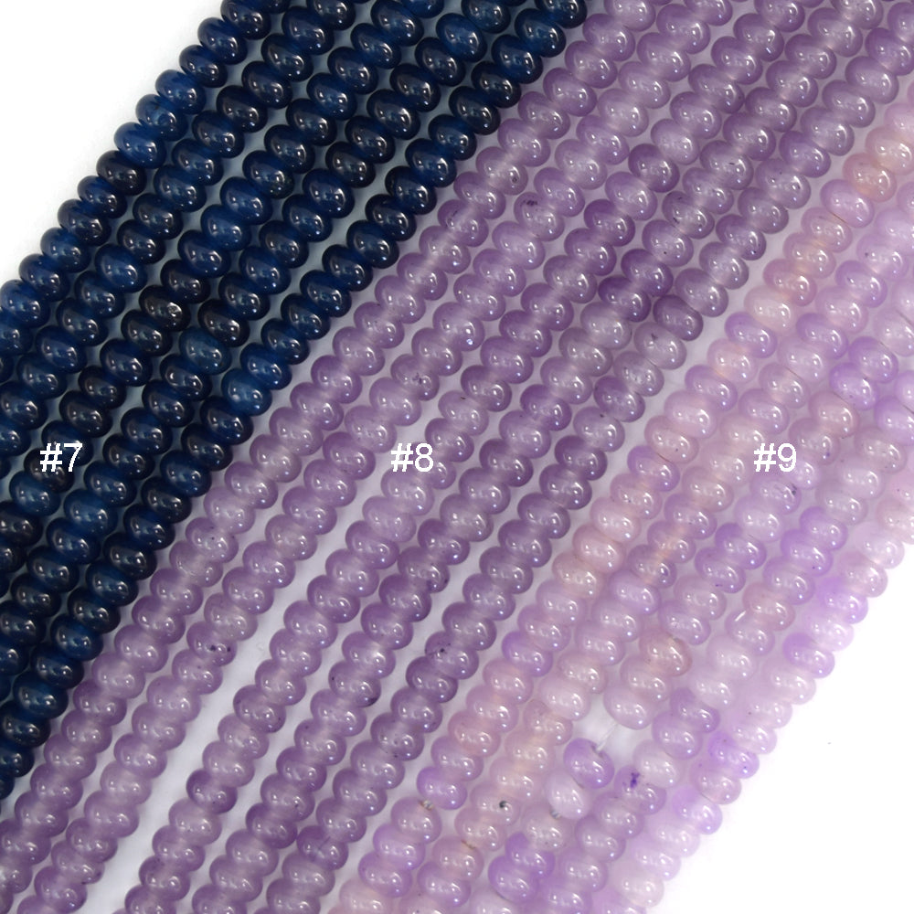 2x4mm Colored Mountain Jade Rondelle Button Spacer Beads Gemstone 15" Strand 4mm