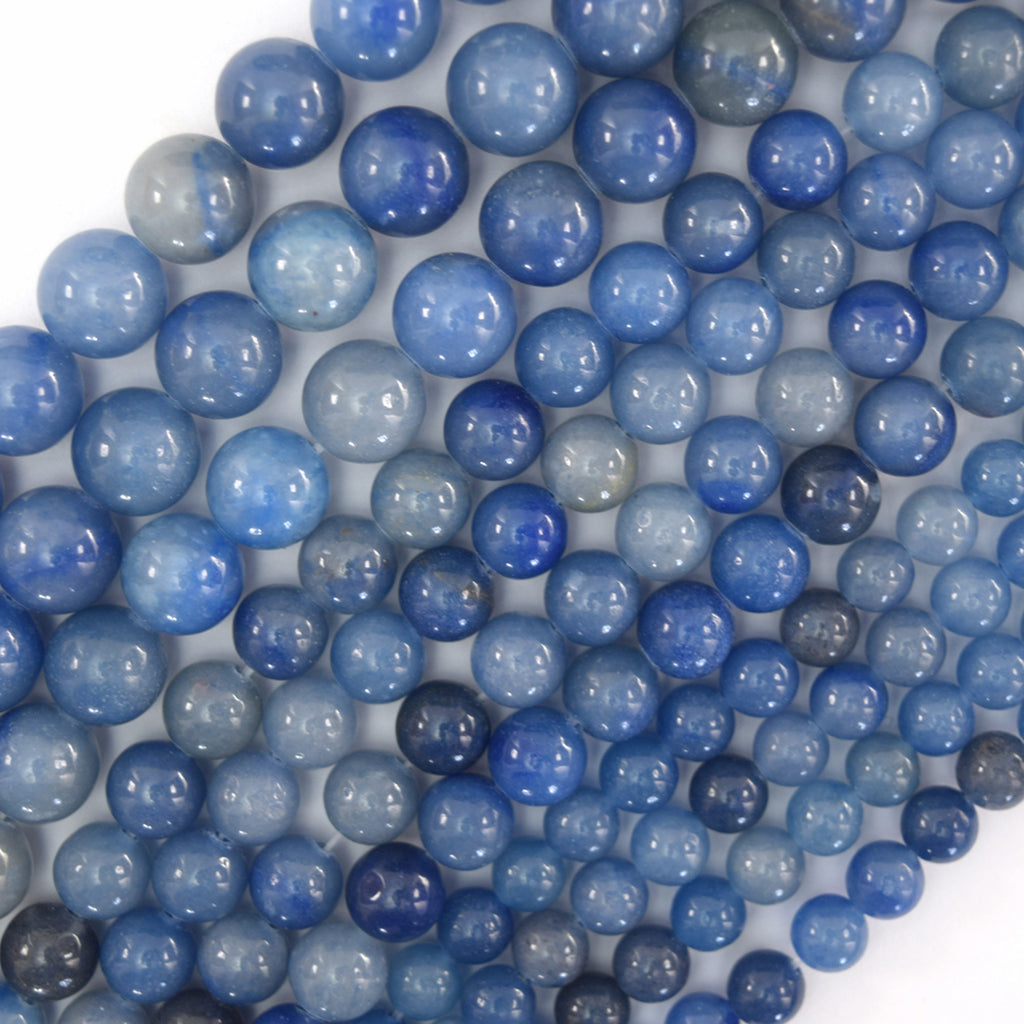 Natural Blue Aventurine Round Beads Gemstone 15" Strand 6mm 8mm 10mm