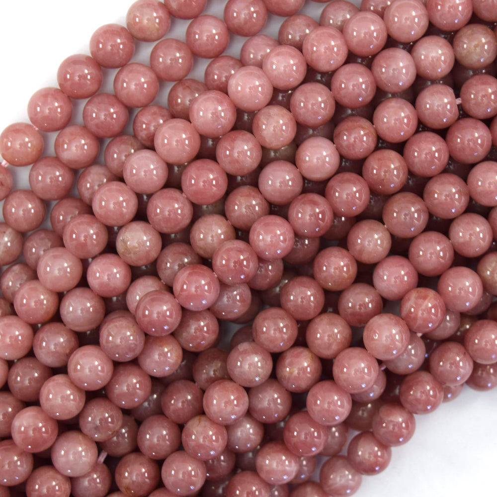 AA Natural Pink Opal Round Beads Gemstone 15" Strand 6mm 8mm