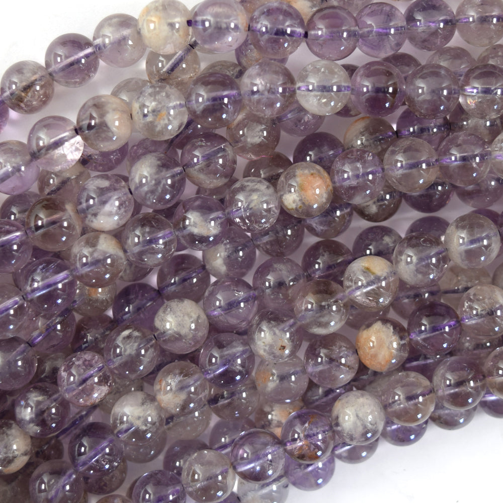 Natural Light Purple Amethyst Round Beads Gemstone 15" Strand 6mm 8mm 10mm S3