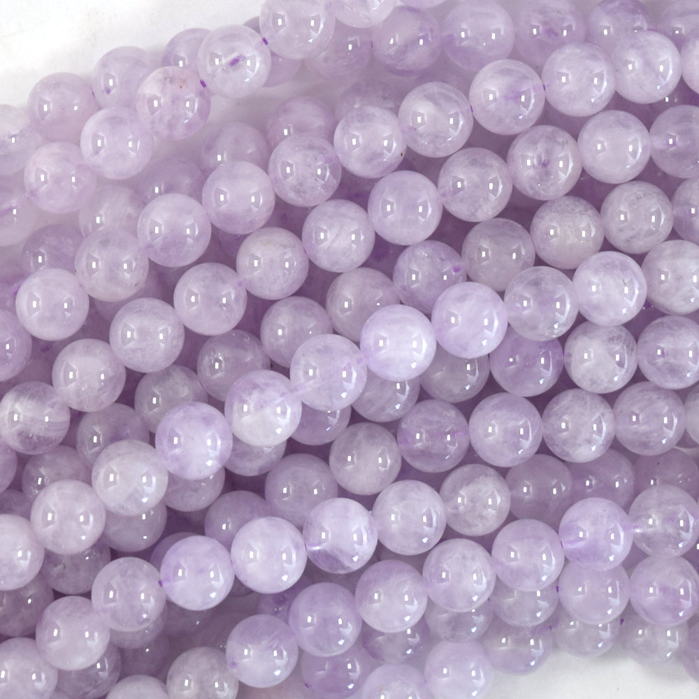 AA Natural Light Purple Amethyst Round Beads 15.5 Strand 6mm 8mm 10mm S2