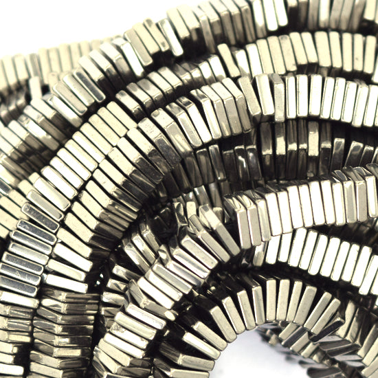 4mm hematite heishi square beads 16