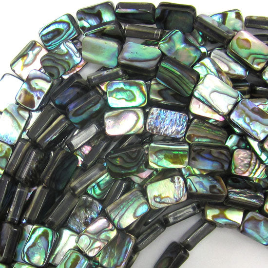 8mm abalone shell rectangle beads 15.5