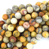 10mm matte natural crazy lace agate round beads 15.5