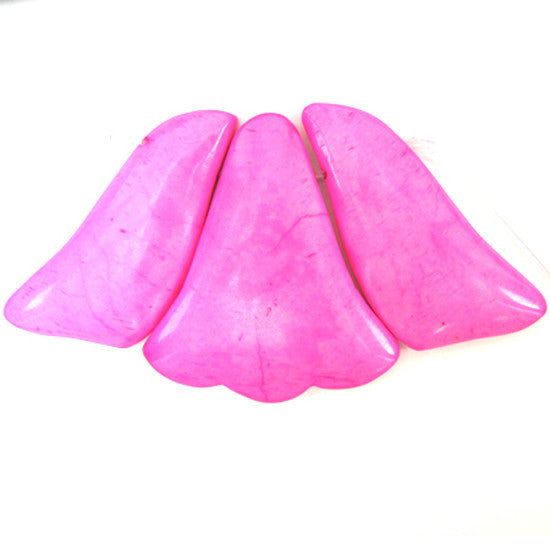 48mm pink turquoise triangle pendant bead set 3pcs