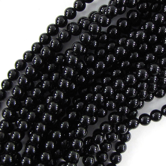 AA Black Onyx Round Beads 15" 2mm 3mm 4mm 6mm 8mm 10mm 12mm 14mm 16mm 18mm 20mm