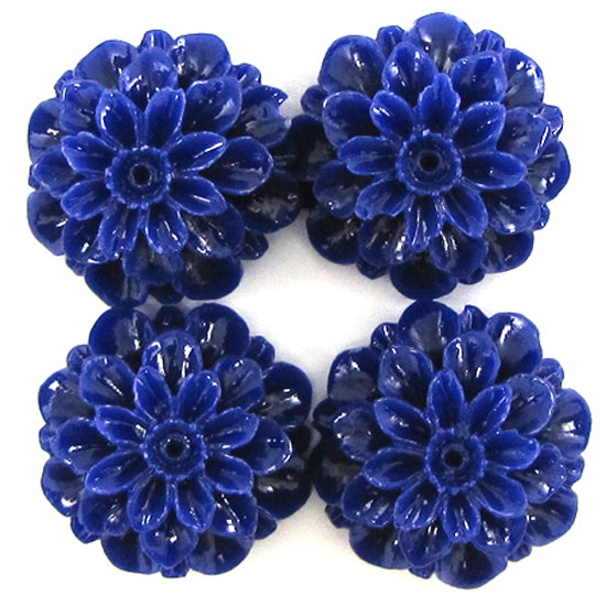 20mm synthetic coral chrysanthemum flower beads 15.5