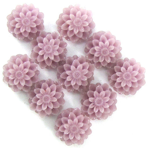 18mm synthetic coral chrysanthemum flower beads 15" strand brown 20 pieces