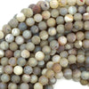 Natural Matte Gray Druzy Agate Round Beads Gemstone 15