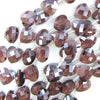 6x14mm faceted crystal heart beads 7.5