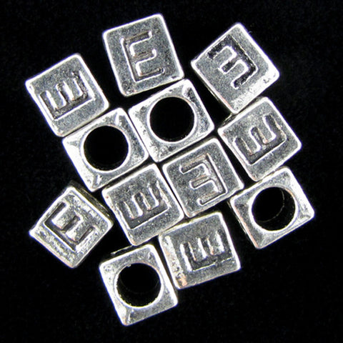 36 16mm silver plated pewter carved oval beads findings