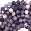 Natural Matte Purple Amethyst Round Beads 15