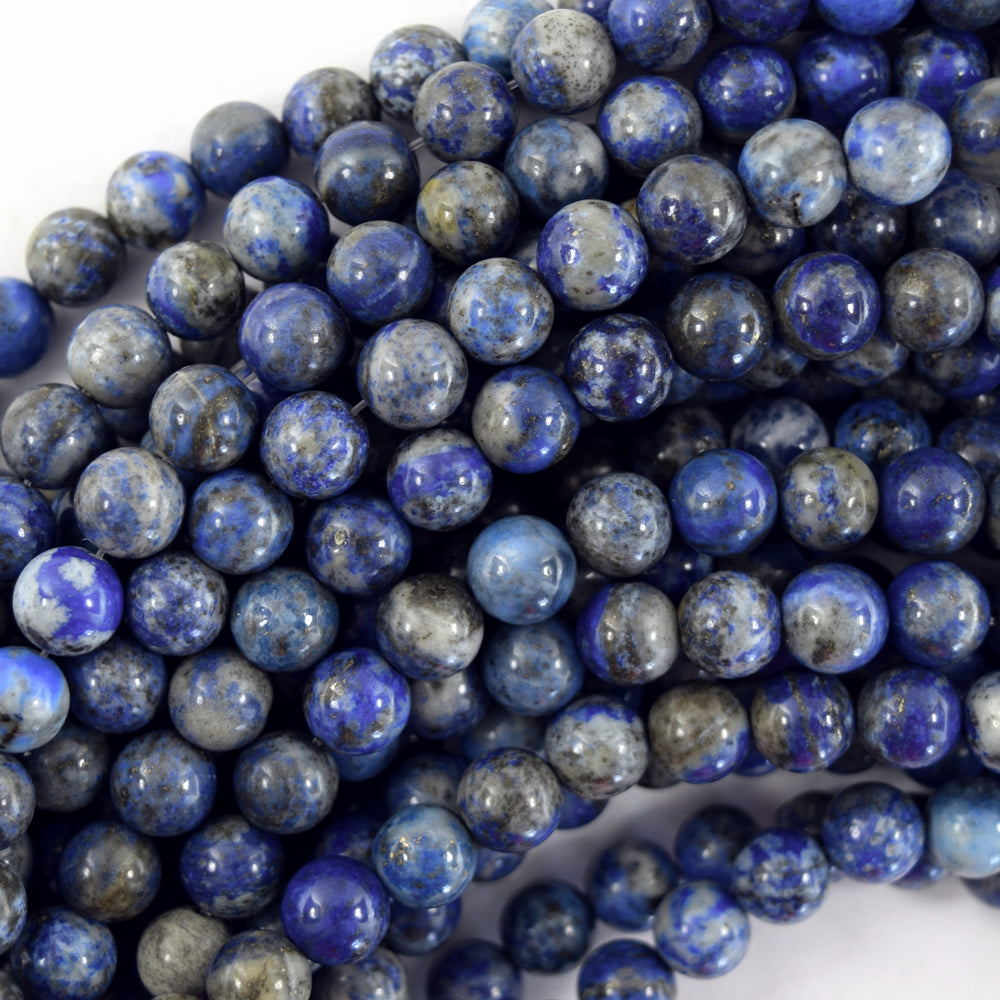 Natural Blue Lapis Lazuli Round Beads 15" Strand 4mm 6mm 8mm 10mm 12mm