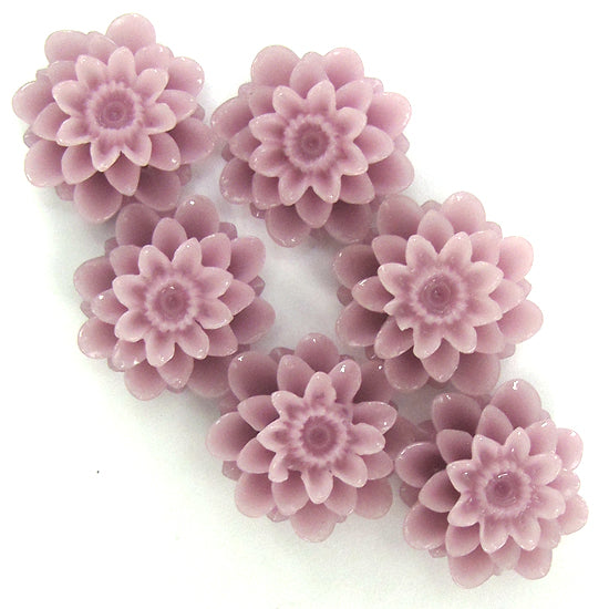 18mm synthetic coral chrysanthemum flower beads 15