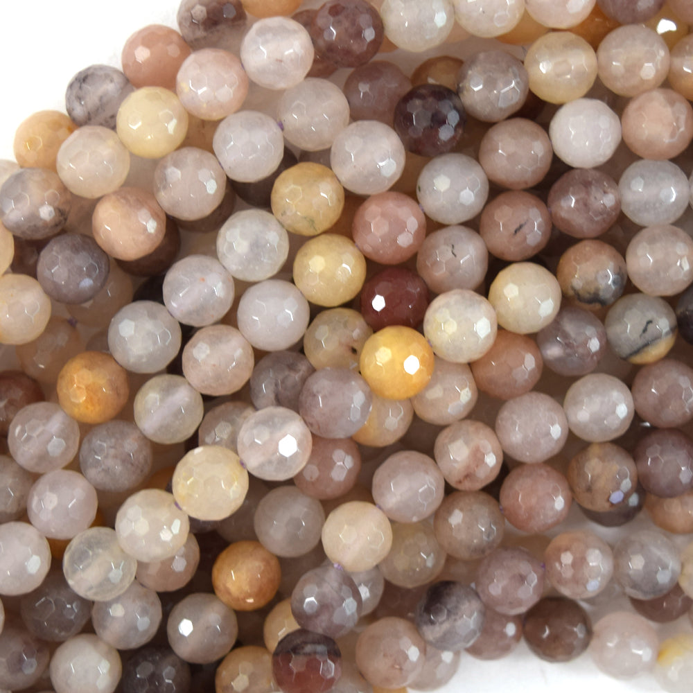 Natural Faceted Lavender Crystal Quartz Round Beads 15" Strand 6mm 8mm 10mm