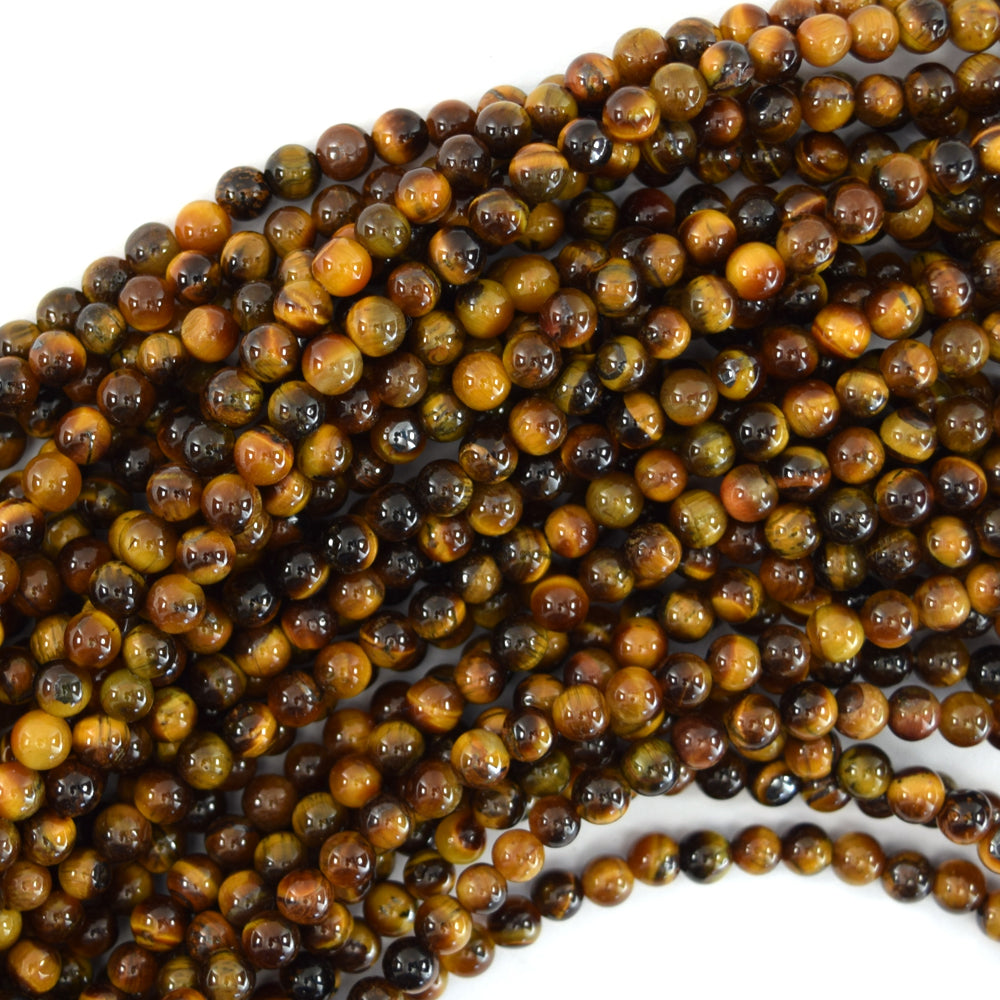 Natural Tiger Eye Round Beads Gemstone 15