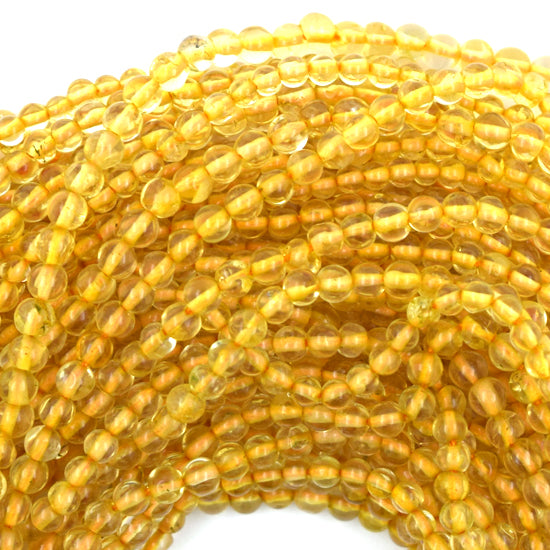 Yellow Citrine Round Beads Gemstone 15