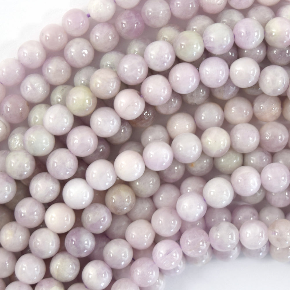 Natural Lavender Kunzite Round Beads Gemstone 15.5" strand 6mm 8mm 10mm