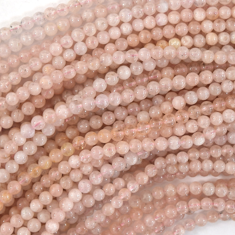 Natural Light Pink Morganite Round Beads 15.5" Beryl 4mm 6mm 8mm