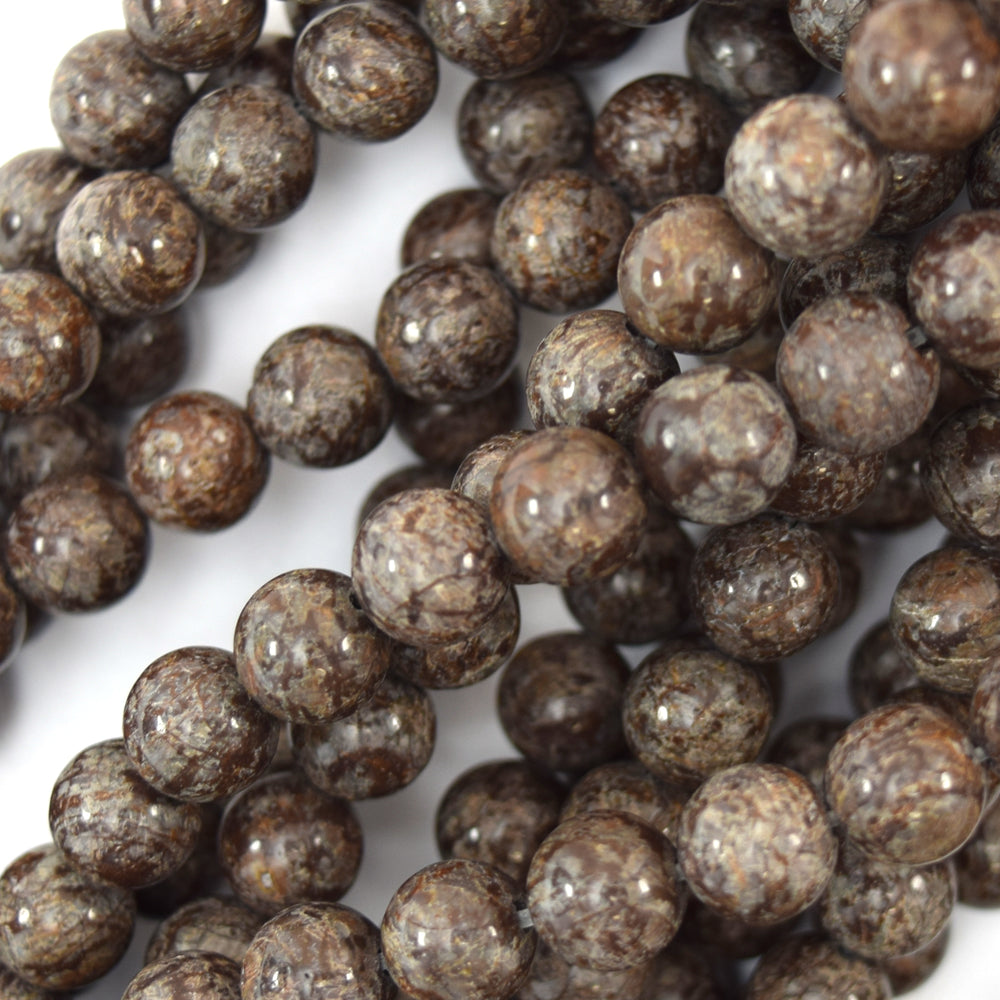 Natural Brown Coffee Jasper Round Beads Gemstone 15" Strand 6mm 8mm 10mm 12mm