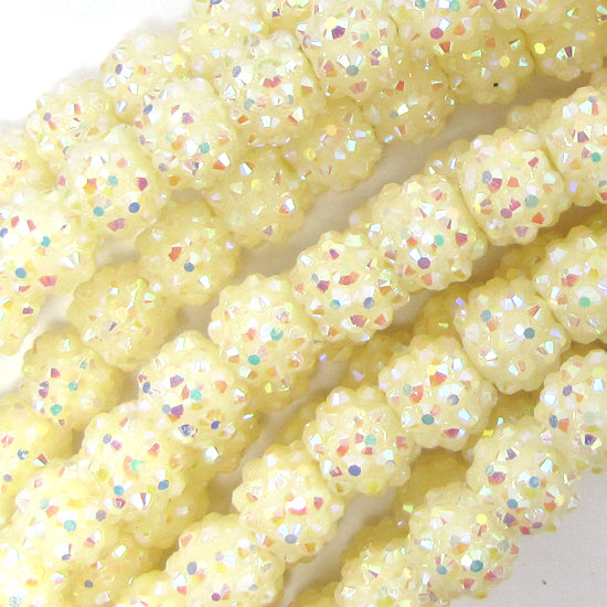 12mm resin acrylic rhinestone round beads 15