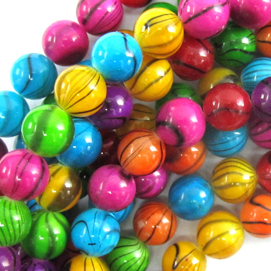 7mm - 8mm multicolor shell round beads 14.5