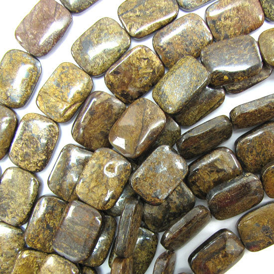 20mm bronzite rectangle beads 16
