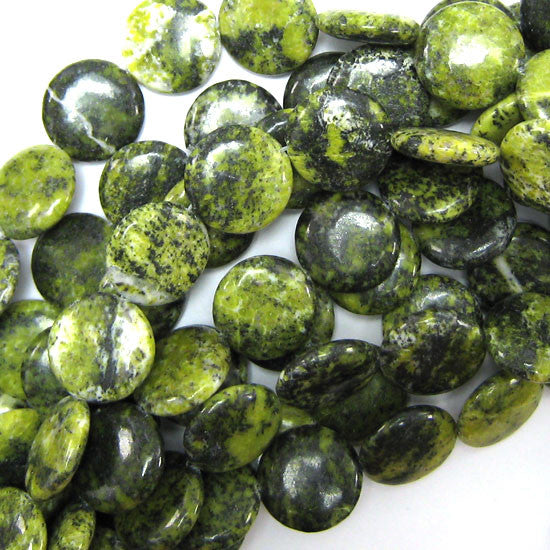 14mm yellow turquoise coin beads 16
