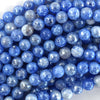 Mystic Titanium Faceted Blue Fire Agate Round Beads 15