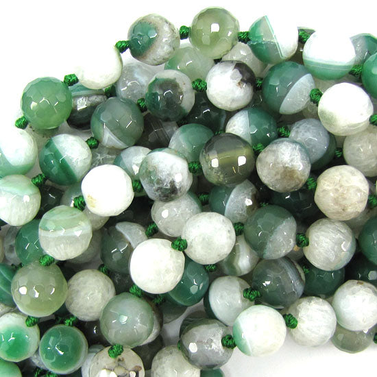 12mm faceted druzy agate round 13