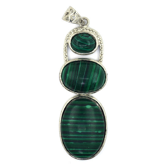 52mm green synthic malachite silver plated oval pendant bead