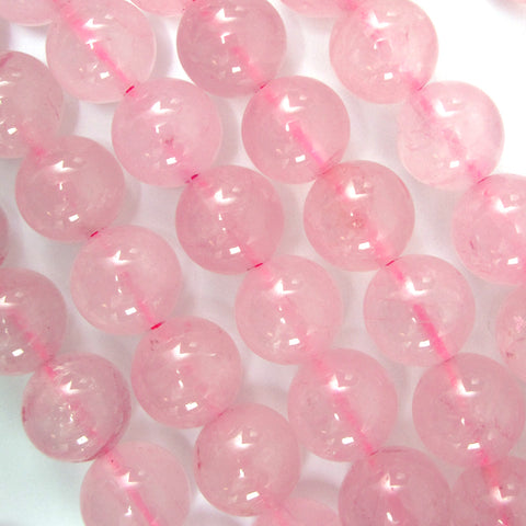 7mm - 9mm natural Madagascar pink rose quartz pebble nugget beads 15.5" strand