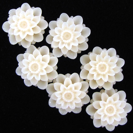 18mm synthetic coral chrysanthemum flower beads 15