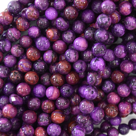 Dark Green fire Agate Round Bead Gemstone 15" Strand 6mm 8mm 10mm