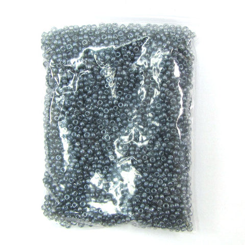 6mm glass round beads 14" strand blue