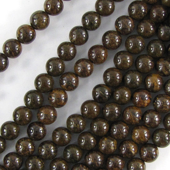 Natural Brown Bronzite Round Beads Gemstone 15" Strand 4mm 6mm 8mm 10mm 12mm
