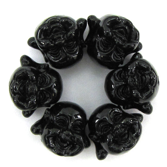 12mm synthetic coral carved buddha beads 14