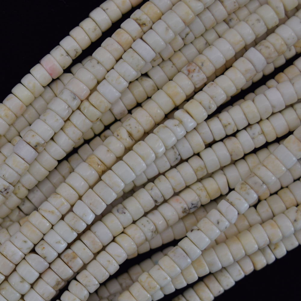 White Turquoise Heishi Disc Beads Gemstone 15.5