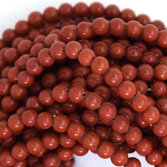 Natural Red Jasper Round Beads Gemstone 15" Strand 4mm 6mm 8mm 10mm 12mm