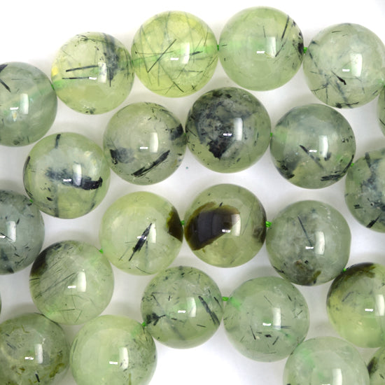 Natural Green Prehnite Round Beads Gemstone 15.5" 4mm 6mm 8mm 10mm 12mm S1