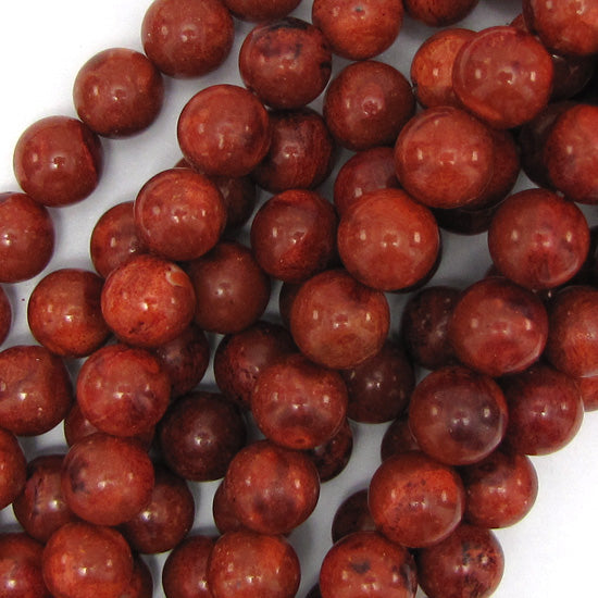 Red Sponge Coral Round Beads Gemstone 15.5" Strand 4mm 6mm 8mm 10mm 12mm