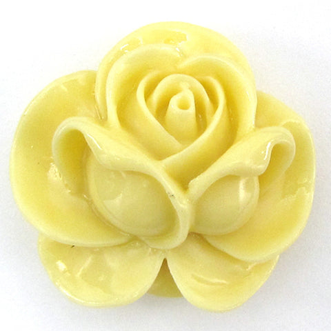 17mm synthetic coral carved chrysanthemum flower earring pair cream