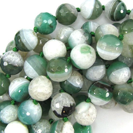 14mm faceted druzy agate round 12