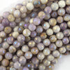 Mystic Titanium Faceted L Purple Amethyst Round Beads 15