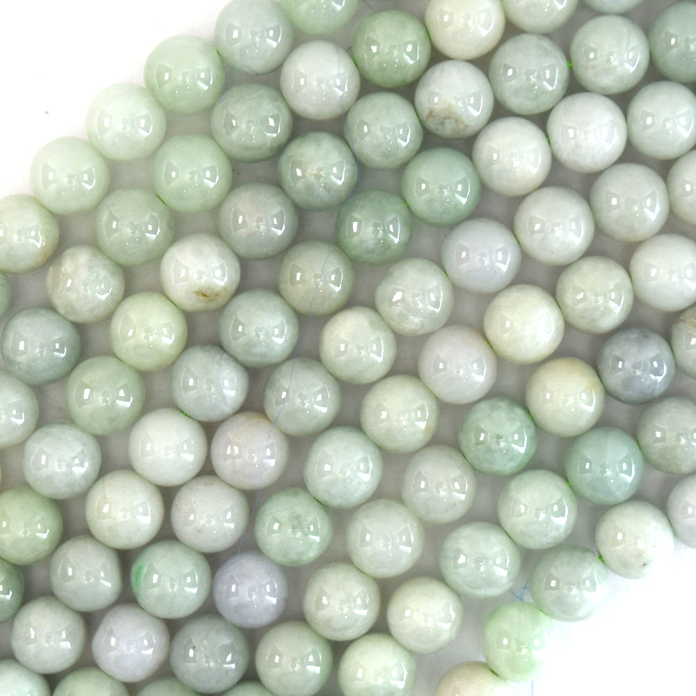 Natural Burma jadeite Jade Round Beads 15.5"Burmese 3mm 4mm 6mm 8mm 10mm 12mm S2