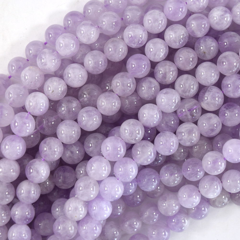 AA Natural Light Purple Amethyst Round Beads 15.5 Strand 6mm 8mm 10mm S2