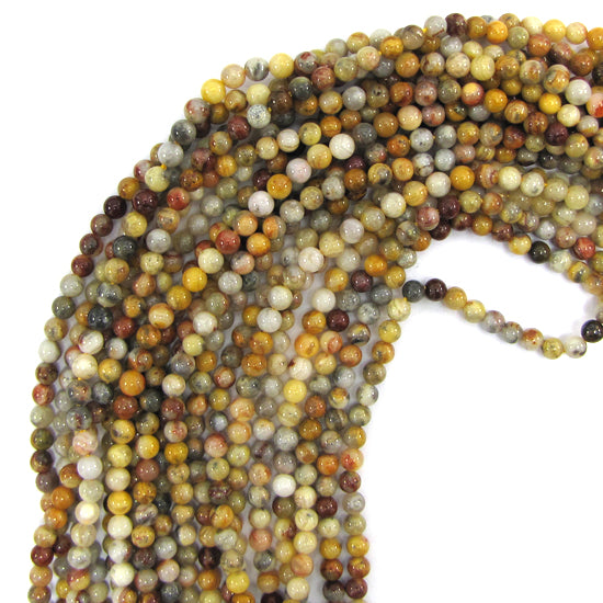 Natural Crazy Lace Agate Round Beads Gemstone 15