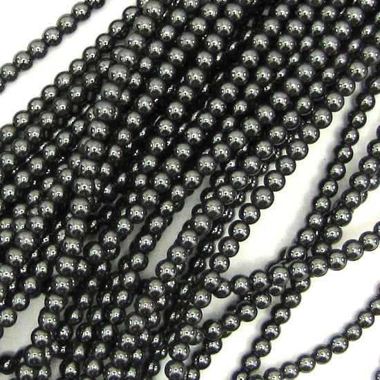 Natural Hematite Round Beads Gemstone 15