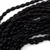 AA 9mm black onyx rice beads 15.5