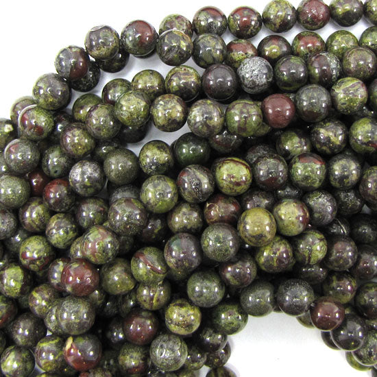 Natural Dragon Blood Jasper Round Beads 15" Strand 4mm 6mm 8mm 10mm 12mm